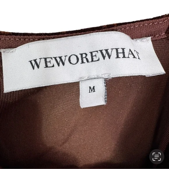 WeWoreWhat x Revolve Crushed Velvet Midi Slip Bodycon Dress Brown Size M - Picture 10 of 14